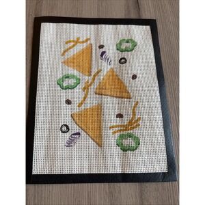 Deconstructed Nachos Hand Painted Needlepoint Canvas 6.5" x 8" 14 Mesh